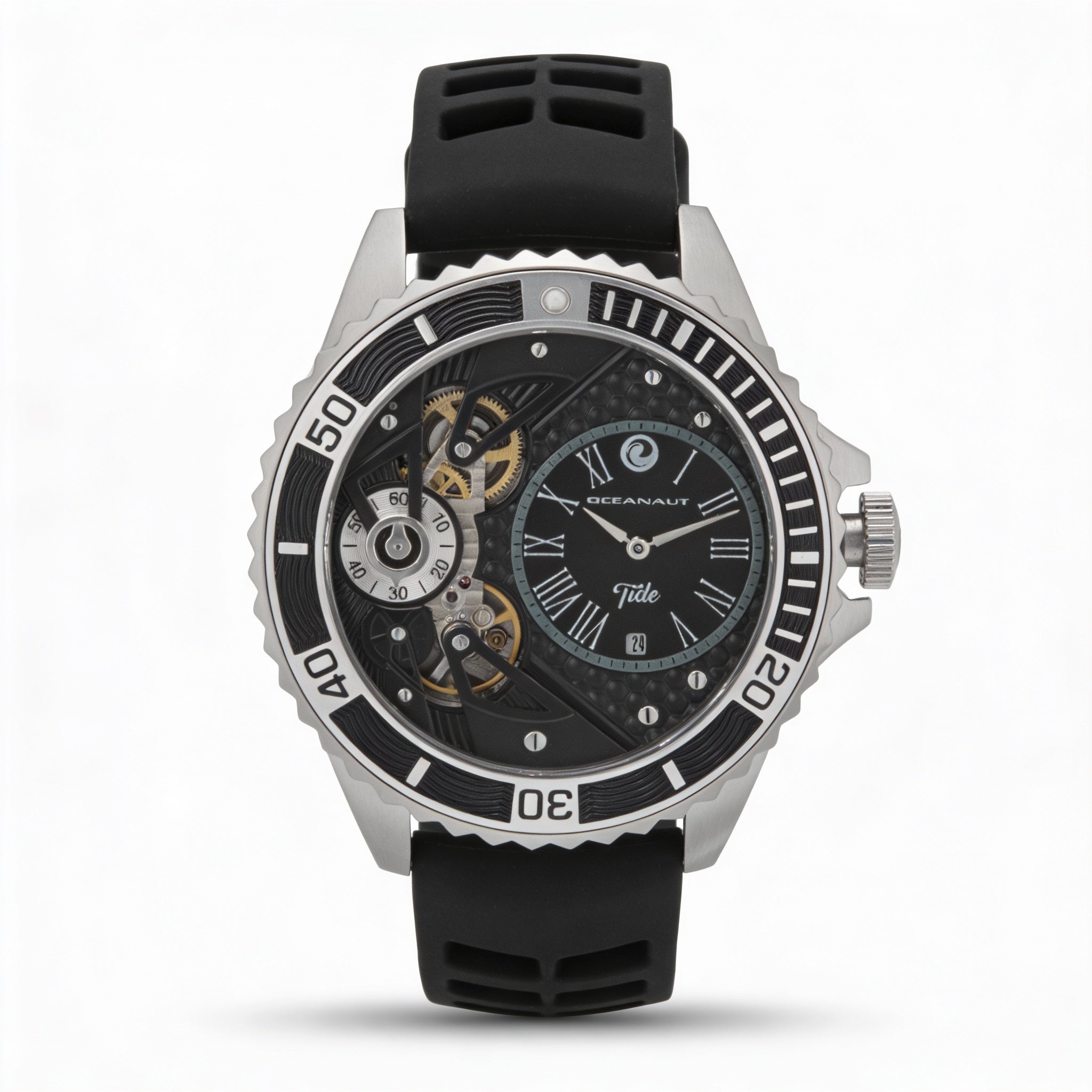 Oceanaut Men's Quartz Movement Watch with Black Dial, Date Display, 100m Water Resistance, and Scratch-Resistant Mineral, Photo 1