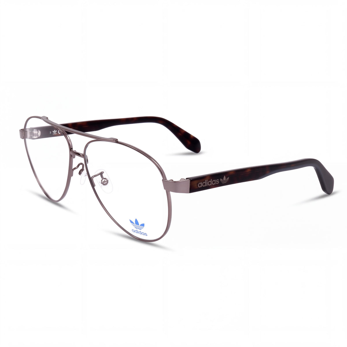 Gafas graduadas casuales para hombre adidas Originals Or5023 de metal color gris plomo brillante y transparente, no polarizadas, 57-13-145, Photo 1