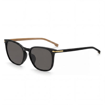 Hugo Boss Modern Women's Sunglasses, Black Eco Acetate Frame, Black Lens, 100% UV Protection, 56mm
