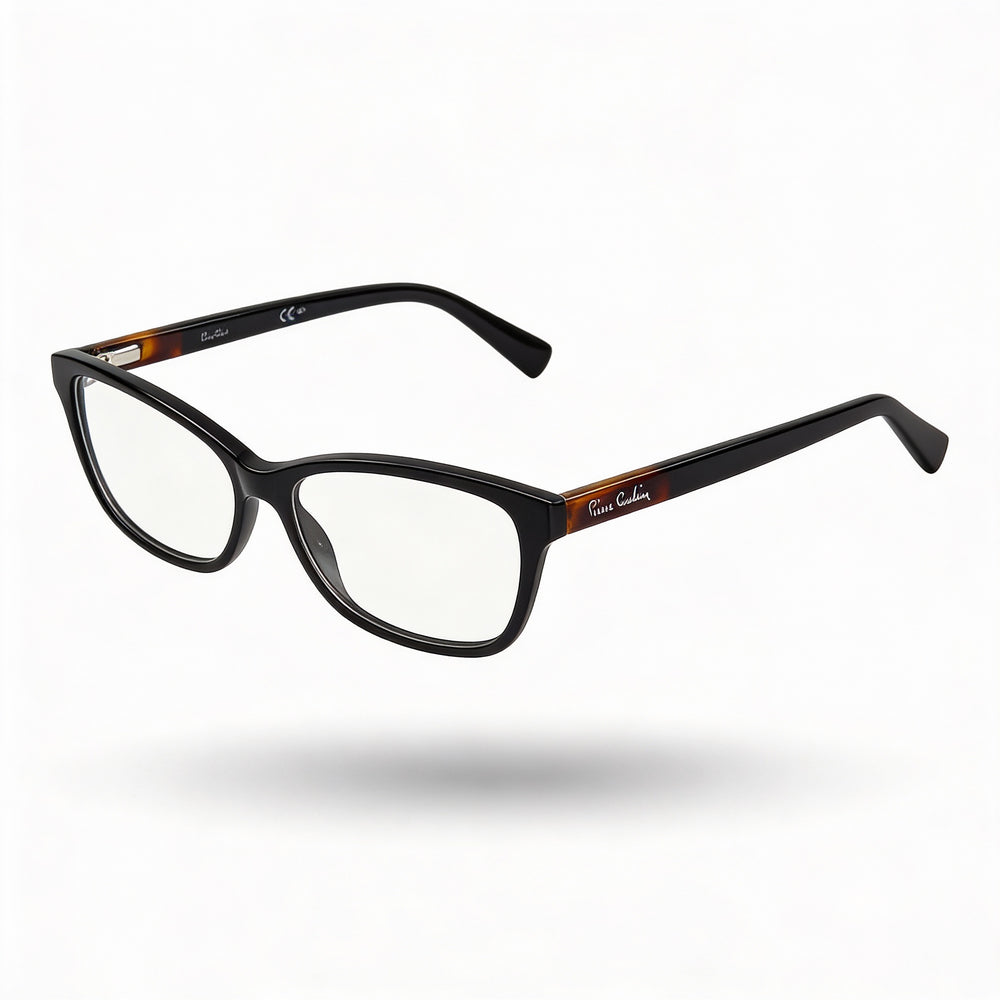 Pierre Cardin Pc 8420 Pga 53 - Montura de plástico color Havana negro para mujer, lentes transparentes, no polarizadas, 53 mm