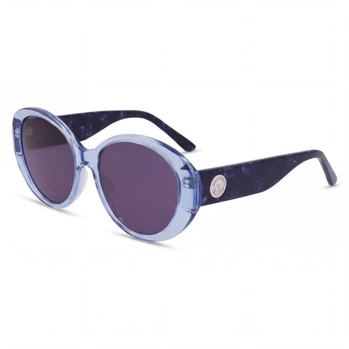 Anne Klein AK 7090 Women's Eyeglasses, Blue Crystal Acetate Frame, Polycarbonate Lenses, 54mm Lens Width, Photo 1