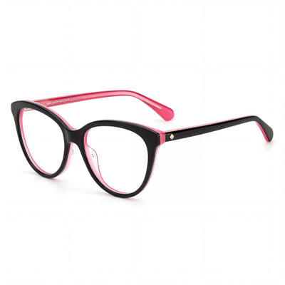 Gafas graduadas Kate Spade New York Modern para mujer, montura completa, acetato, color negro y rosa, 48-15-135 mm