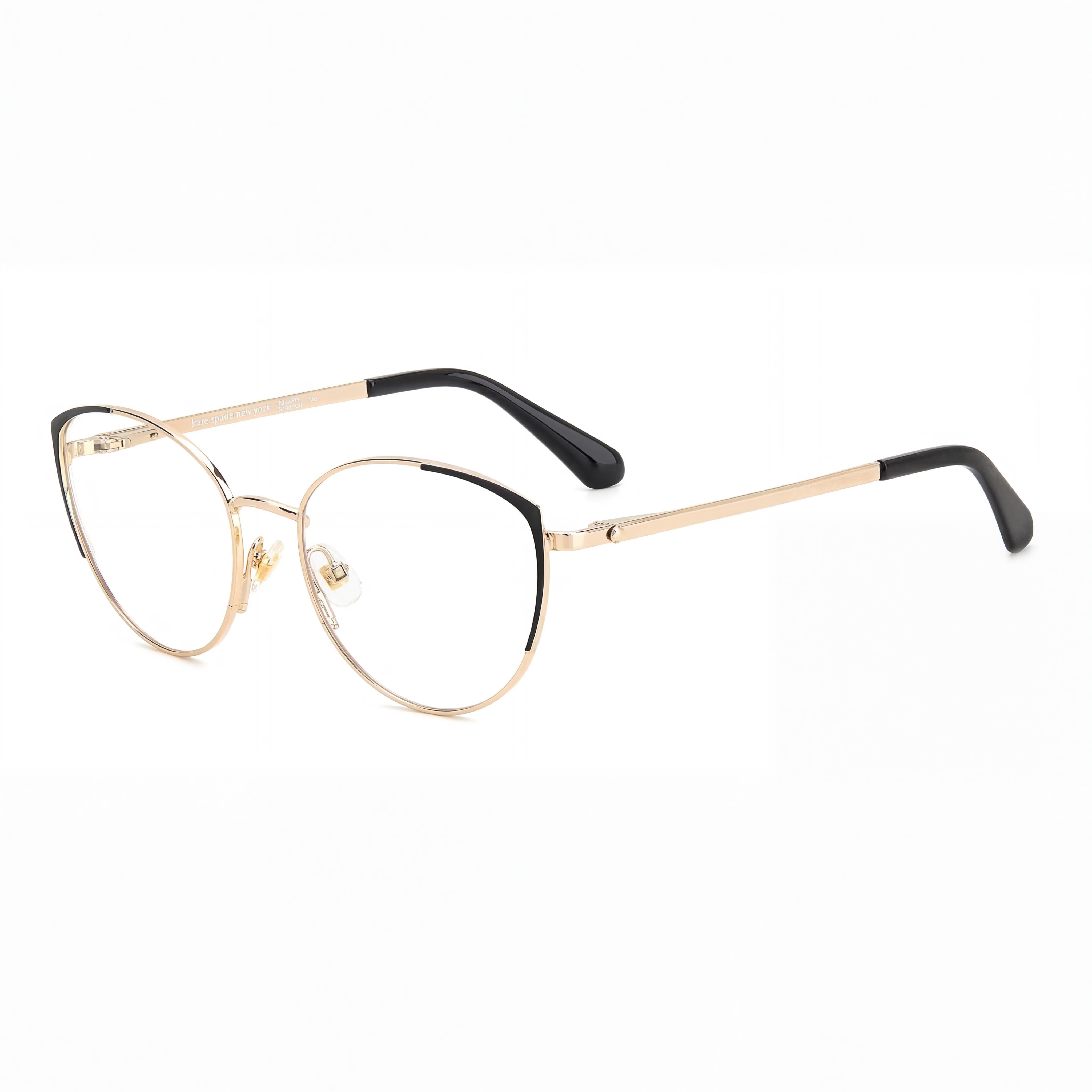 kate spade new york Noel/G Gafas de Sol para Mujer de Metal Dorado Negro 52mm, Photo 1