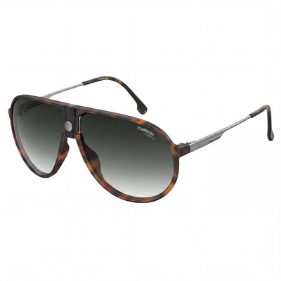 Gafas de sol Carrera 1034/S unisex, montura de metal color Habana oscuro, lentes de policarbonato no polarizadas con protección UV, 63 mm