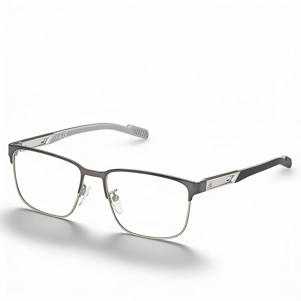 Gafas de vista adidas Navigator para hombre con montura metálica antracita brillante y lentes transparentes 52-16-145