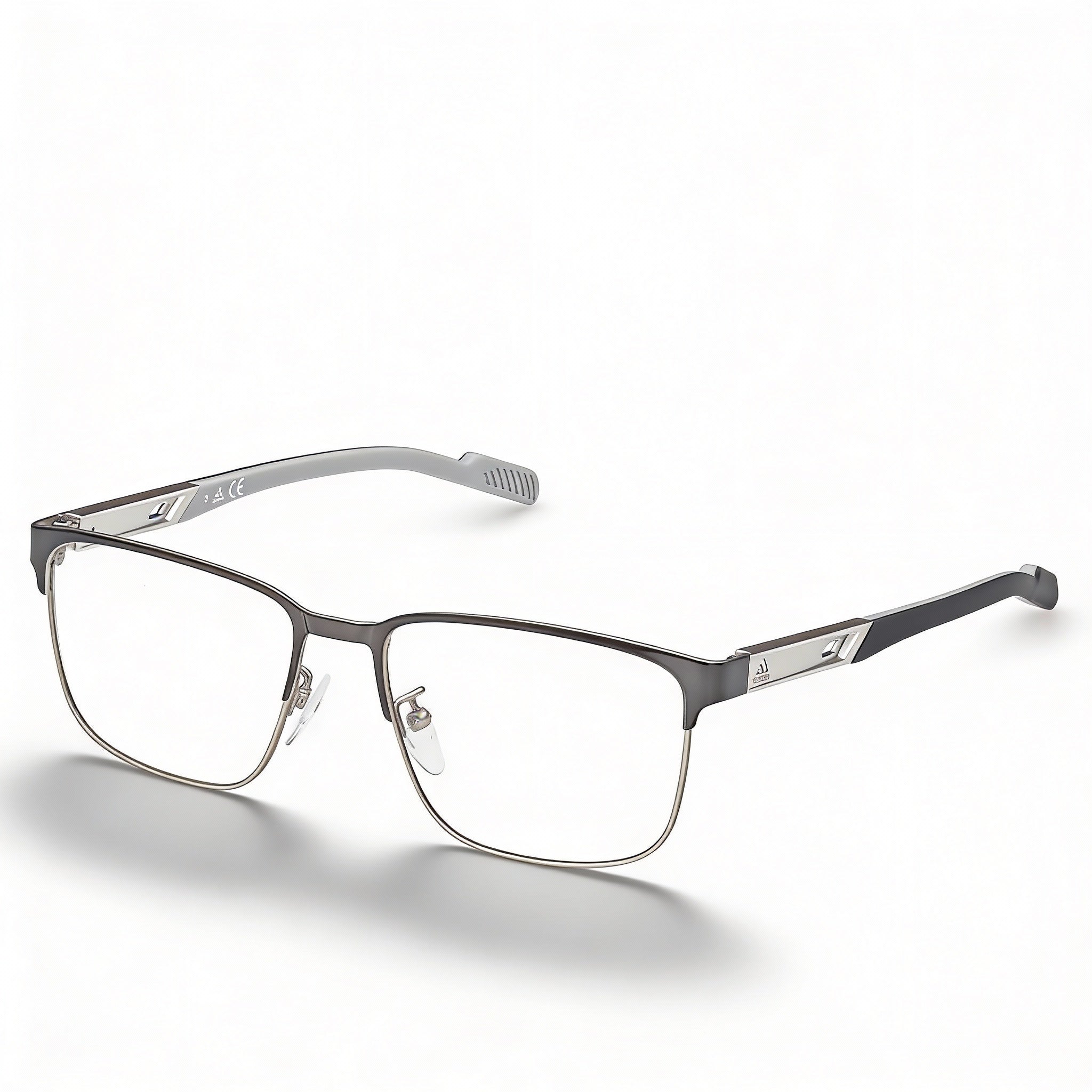 Gafas de vista adidas Navigator para hombre con montura metálica antracita brillante y lentes transparentes 52-16-145, Photo 1