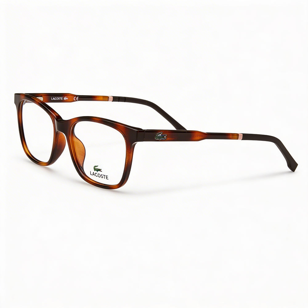 Lacoste L3648 - Estilo informal, montura de plástico color Habana con lentes de policarbonato, unisex, 48 mm