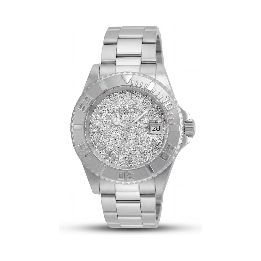 Invicta 22706 Reloj de cuarzo de acero inoxidable plateado para mujer de la colección Angel
