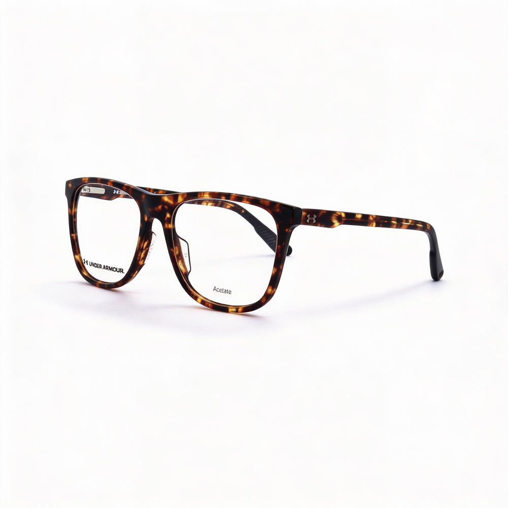 Gafas de acetato unisex Under Armour Ua 5018/G, montura Havana, lentes sin plástico, 54 mm