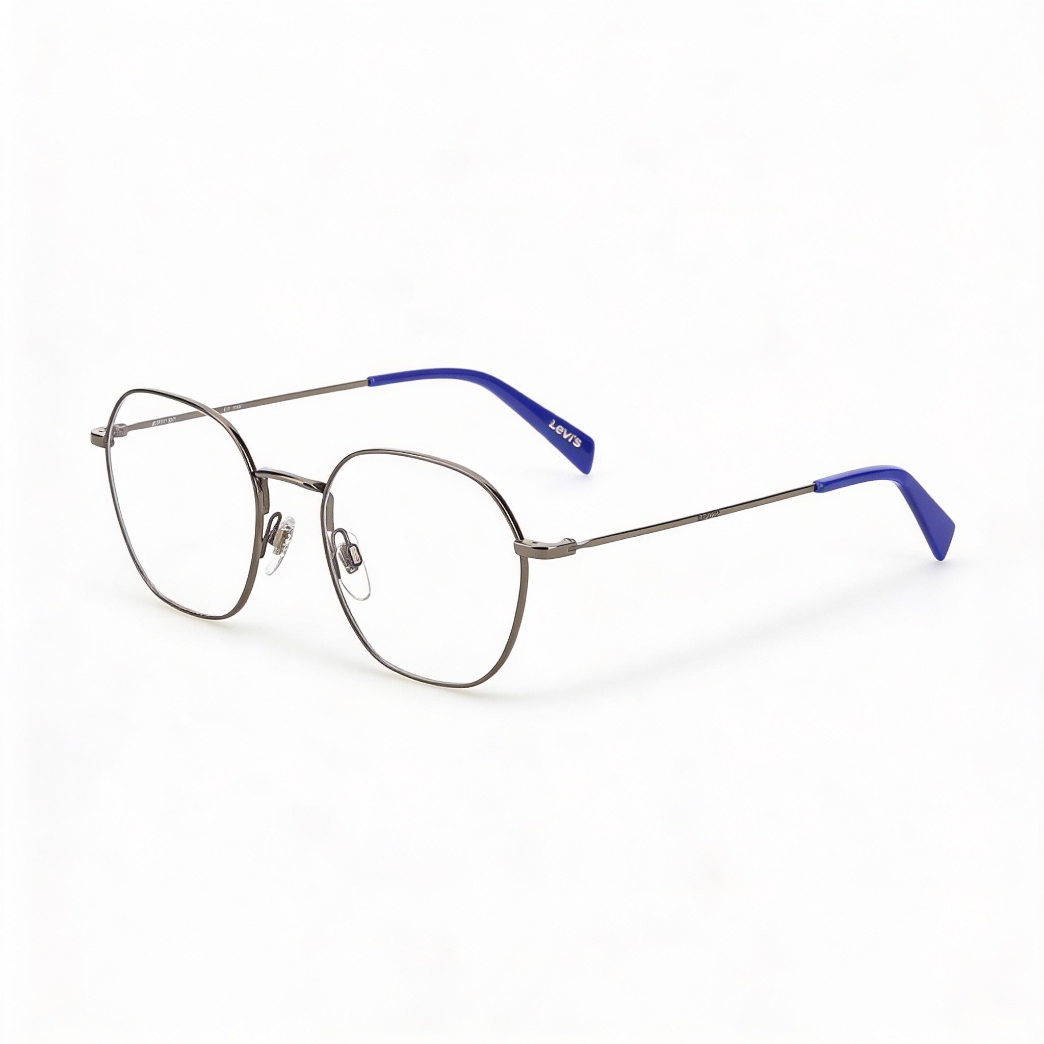 Levi's Lv 1009 Unisex Dark Ruthenium Metal Frame Round/Oval Eyeglasses Lens 51mm Bridge 20mm Temple 145mm, Photo 1
