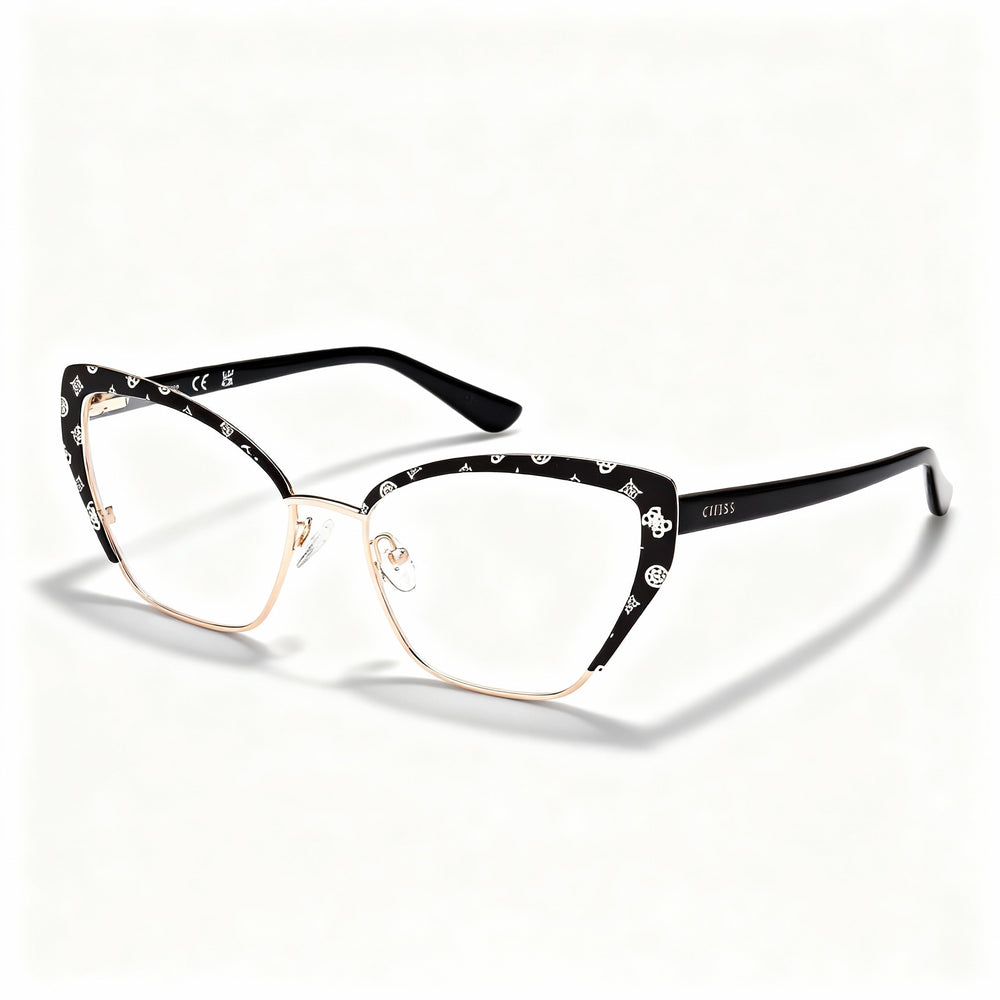 Gafas Marcolin GU50122 para mujer, de metal, negro mate, lentes compuestas multicolor, 54-16-145 mm