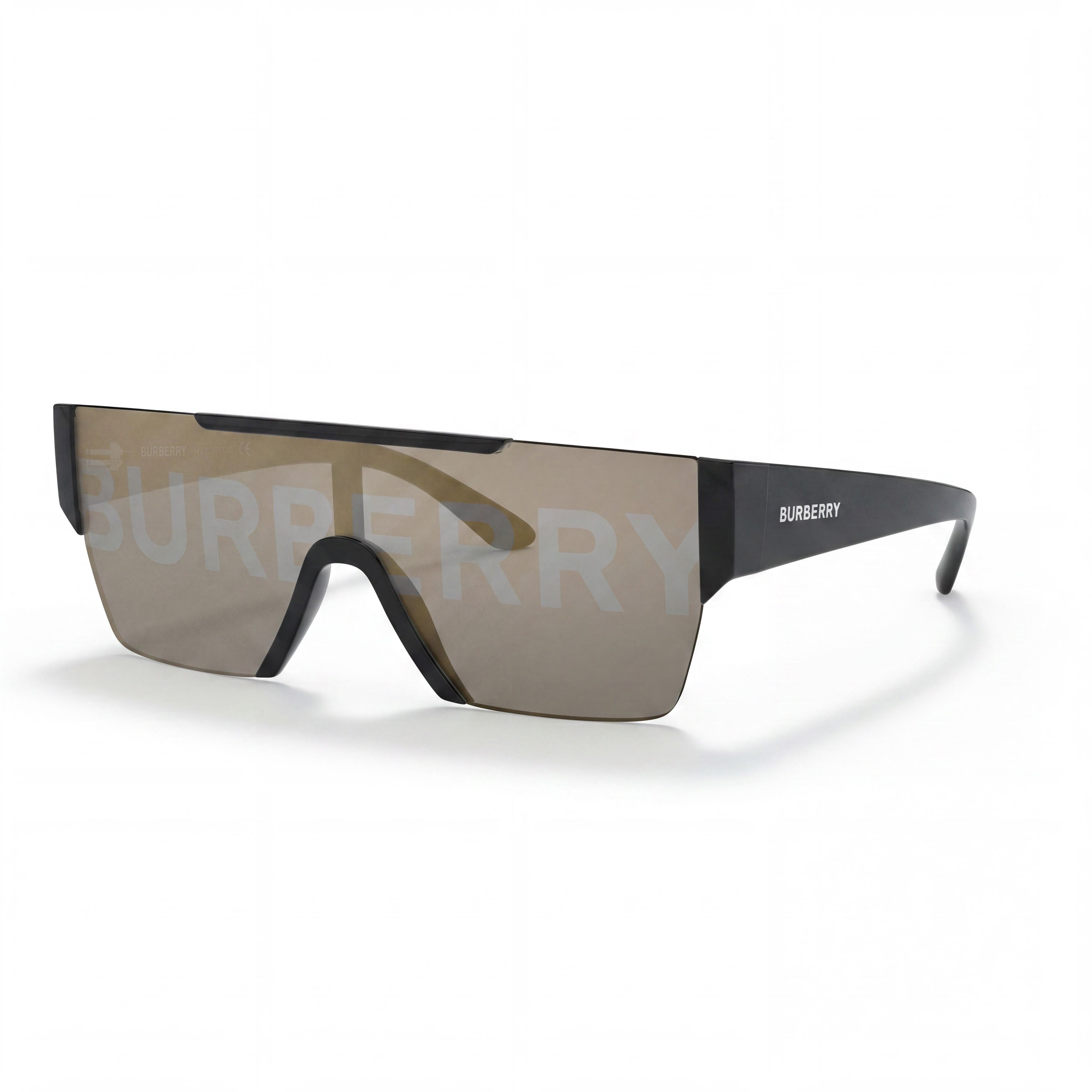 BURBERRY Be 4291 Unisex Gafas de Sol Negras Plástico Espejo Dorado Policarbonato Protección UV Ligeras 38-138-140mm, Photo 1