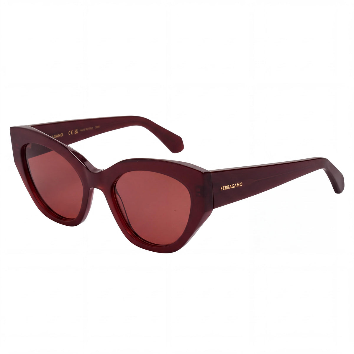 Salvatore Ferragamo Casual Women's Multi-coloured Acetate Sunglasses with Opaline Wine Lenses UV Protection 55-20-140mm, Photo 1