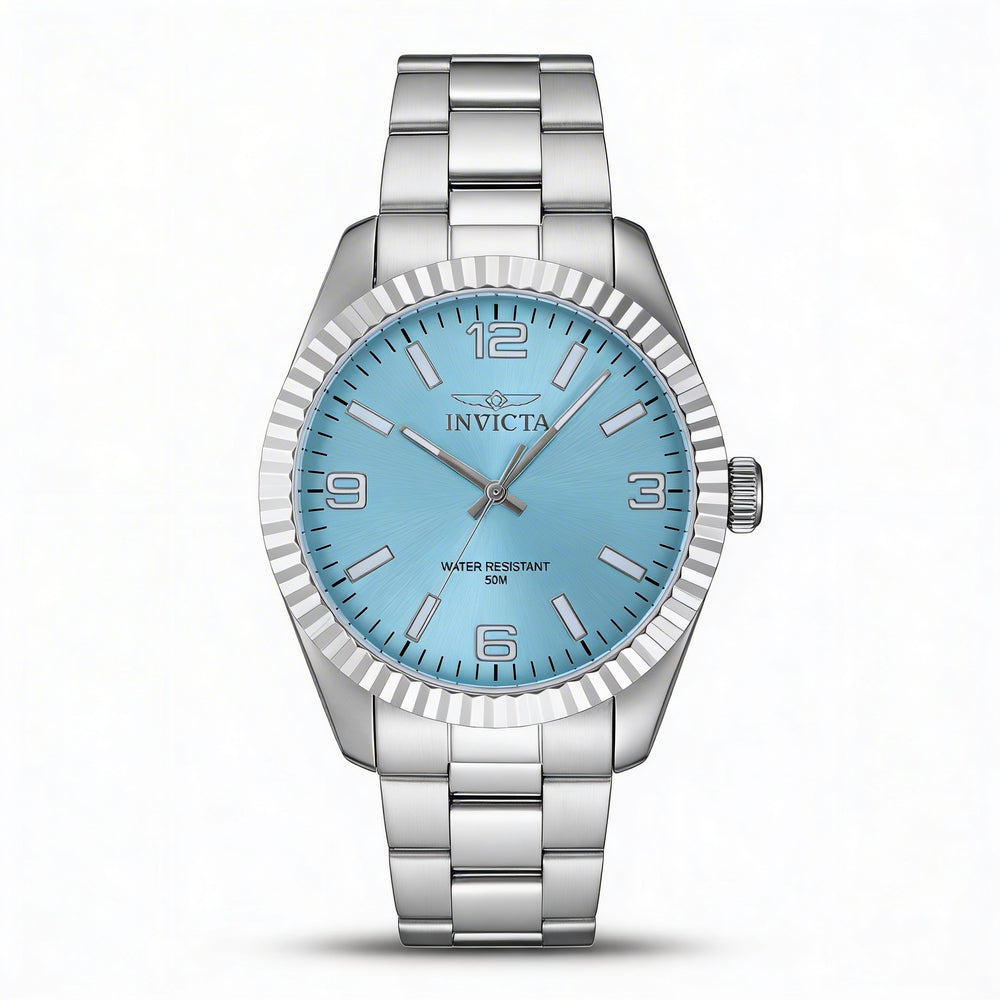 Invicta Specialty 48905 Unisex 36mm Silver-Tone Stainless Steel Case Bracelet Quartz Blue Dial Watch