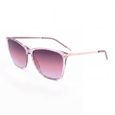 Hugo Boss Women's Boss 1661/S Casual Pink Gold Light Acetate Sunglasses with Burgundy Shaded Pink UV Protected Lenses 58mm