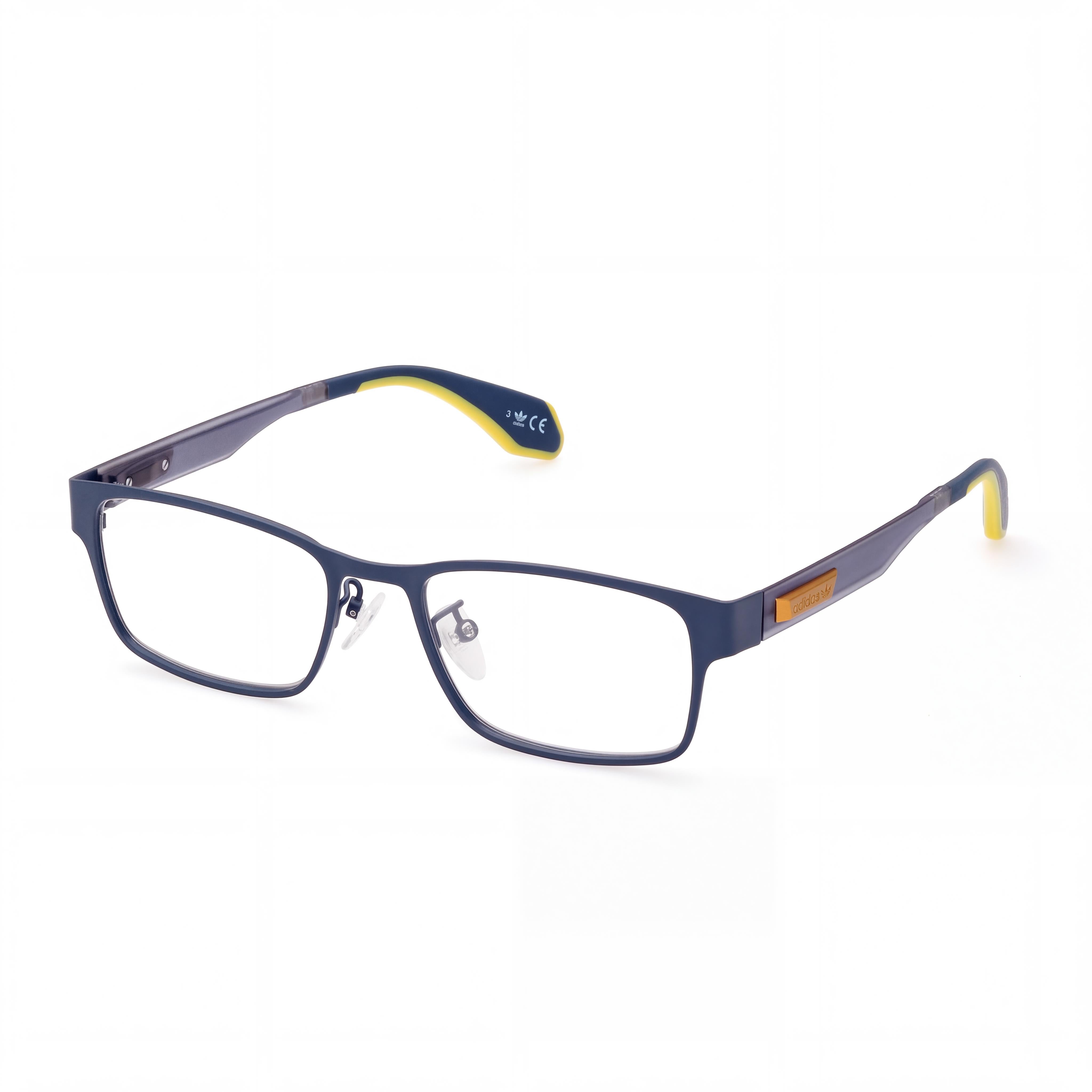 adidas Originals Casual Men's Eyeglasses, Metal Frame, Matte Blue Monochrome, Lens Width 52mm, Photo 1