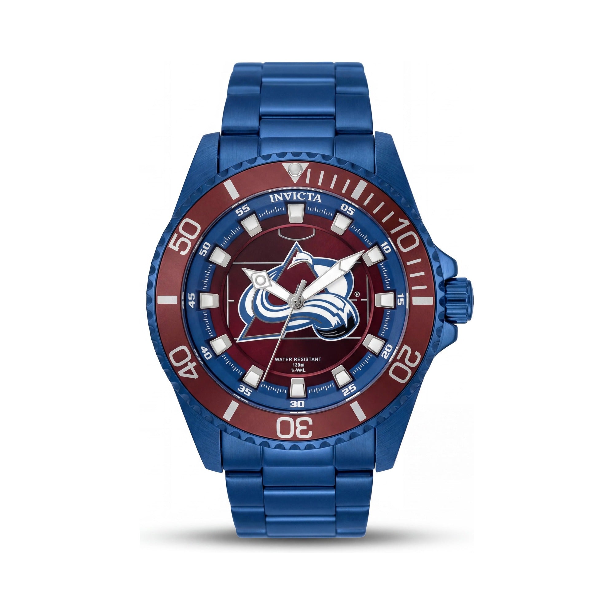 Invicta Ladies' NHL IN-42216 Blue Dial Quartz Movement Watch with Flame Fusion Crystal & Bezel Markings, Photo 1
