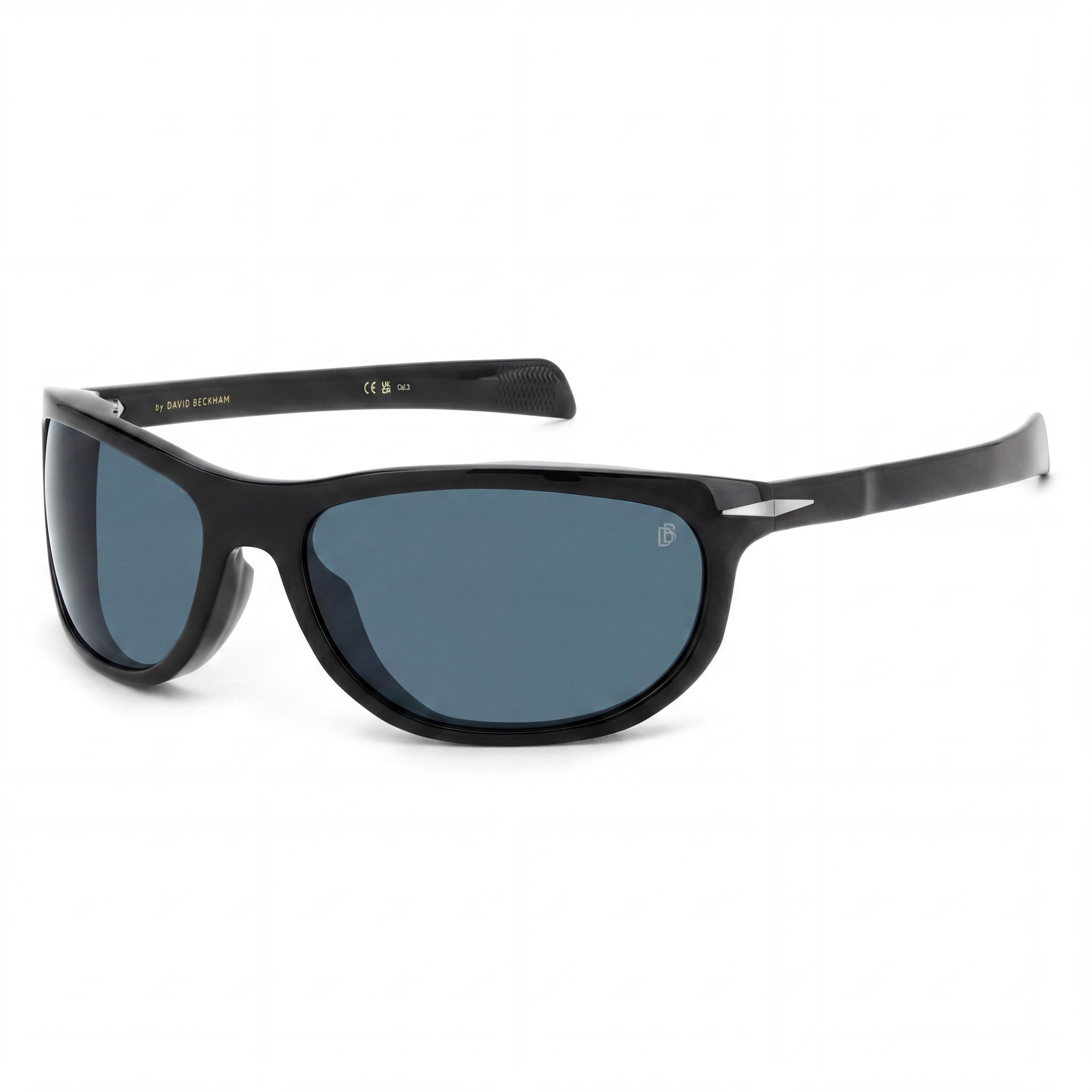 David Beckham Db 7117/S Men's Black Stainless Steel Blue Non-Polarized UV Protection 64-130-18mm, Photo 1