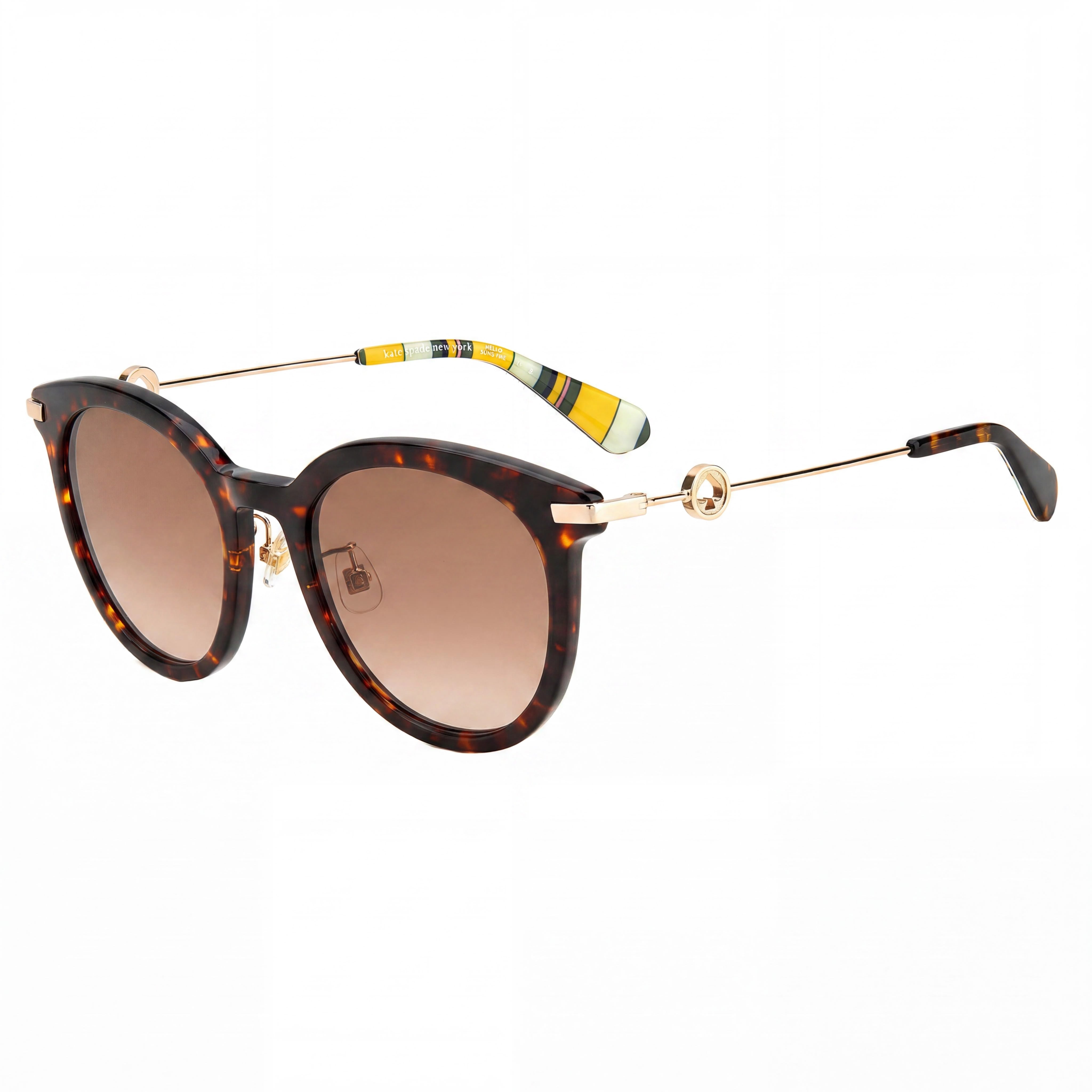 Gafas de sol de plástico Keesey/G/S para mujer de Kate Spade New York, color marrón habana degradado, protección UV, 53 mm, Photo 1
