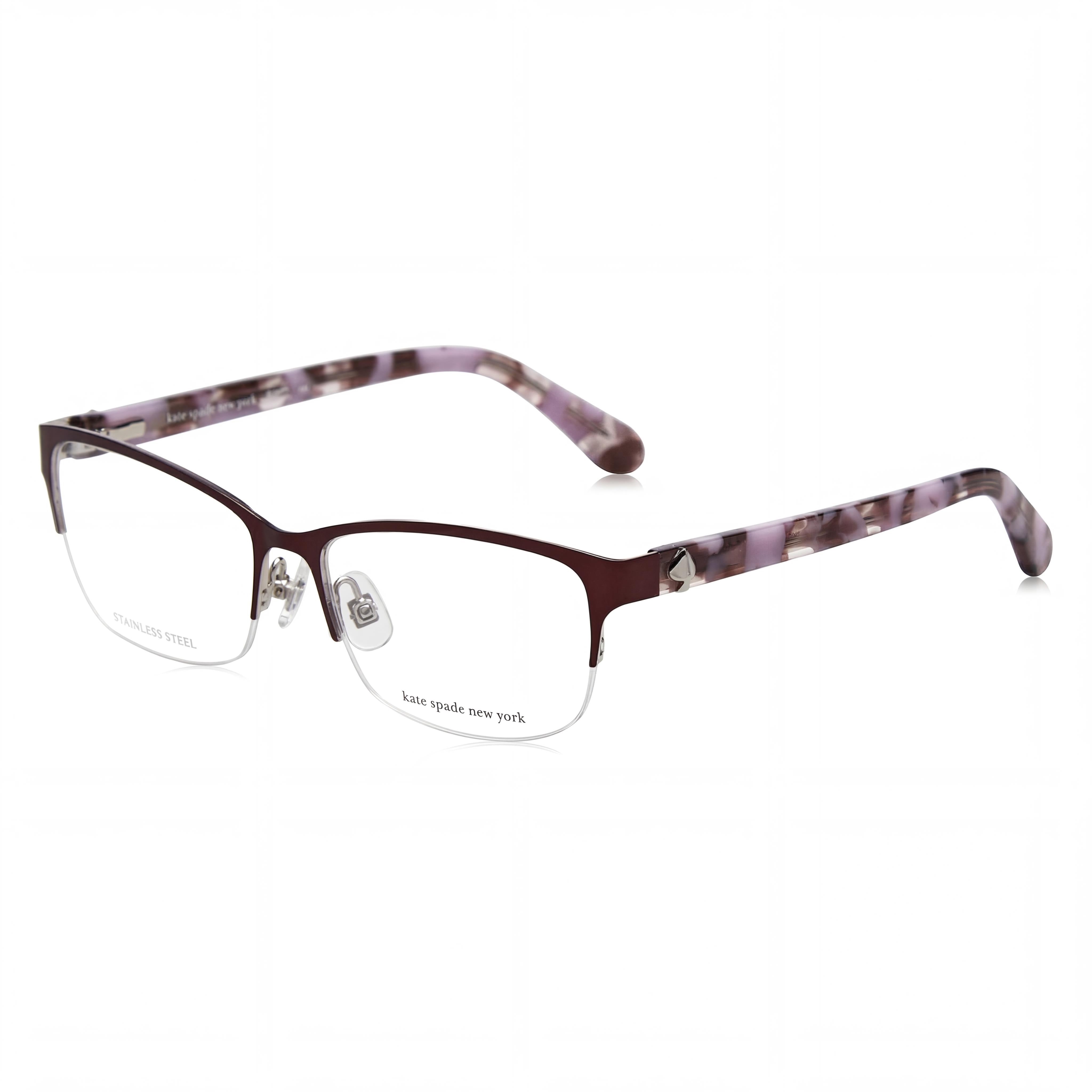 Kate Spade New York Marnie Unisex Violet Alloy Steel Eyeglasses with Clear Demo Lenses, Prescription Ready 51, Photo 1