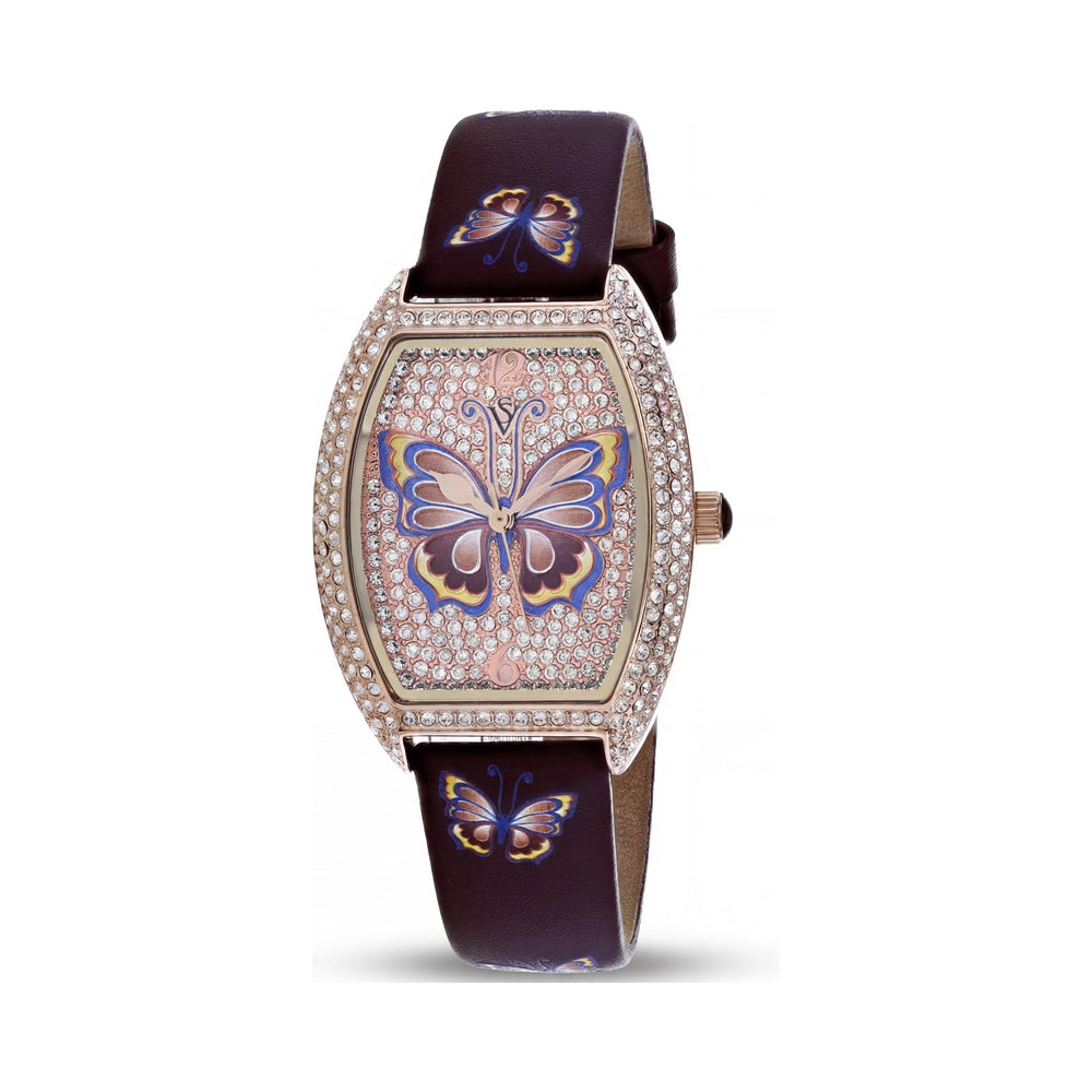 Reloj Christian Van Sant para mujer, de acero inoxidable y cuero en tono dorado, con movimiento de cuarzo y resistente al agua hasta 30 m.
