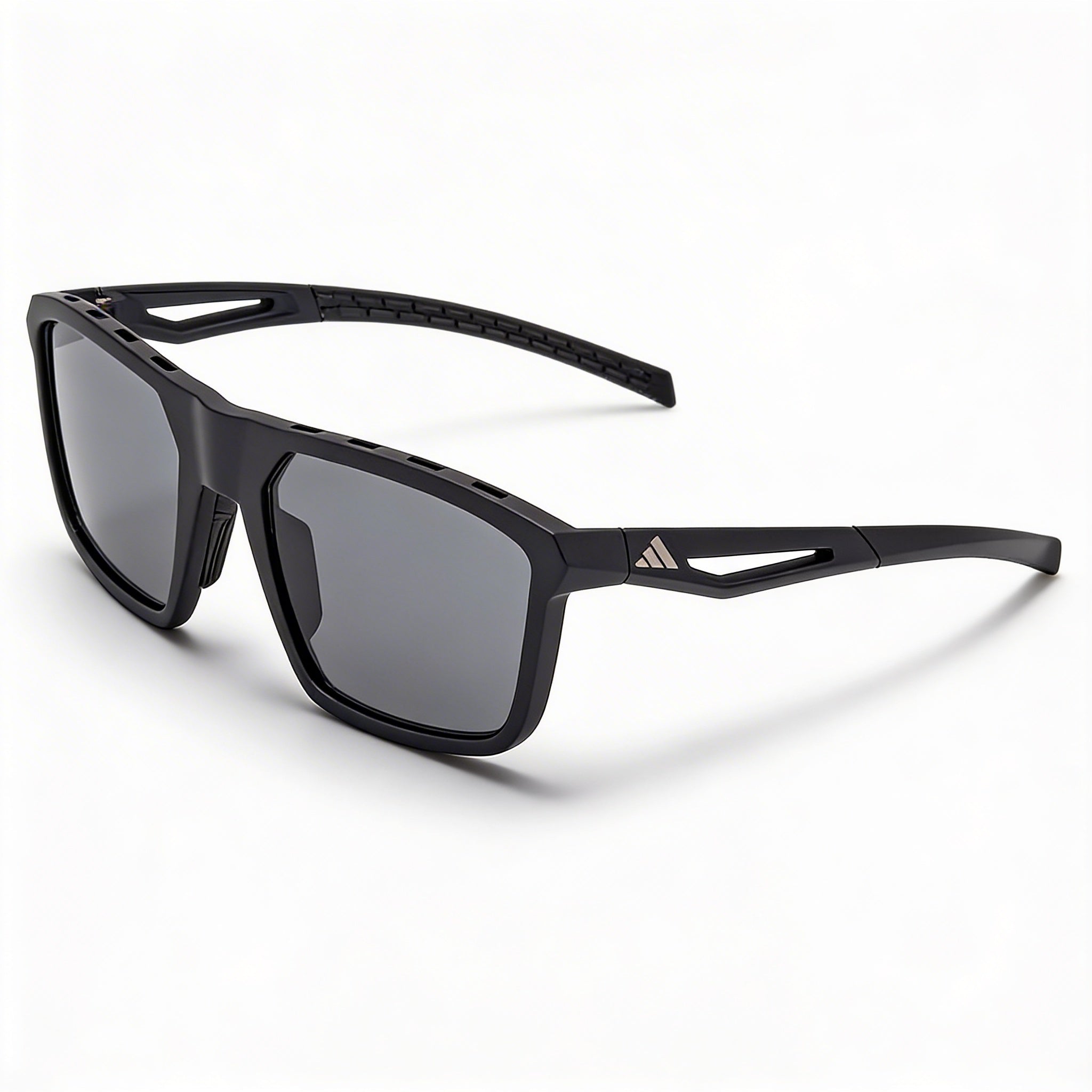 adidas Modern Men's Matte Black Plastic Frame Sunglasses with Grey UV Protection Non-Polarized Lenses 57mm, Photo 1