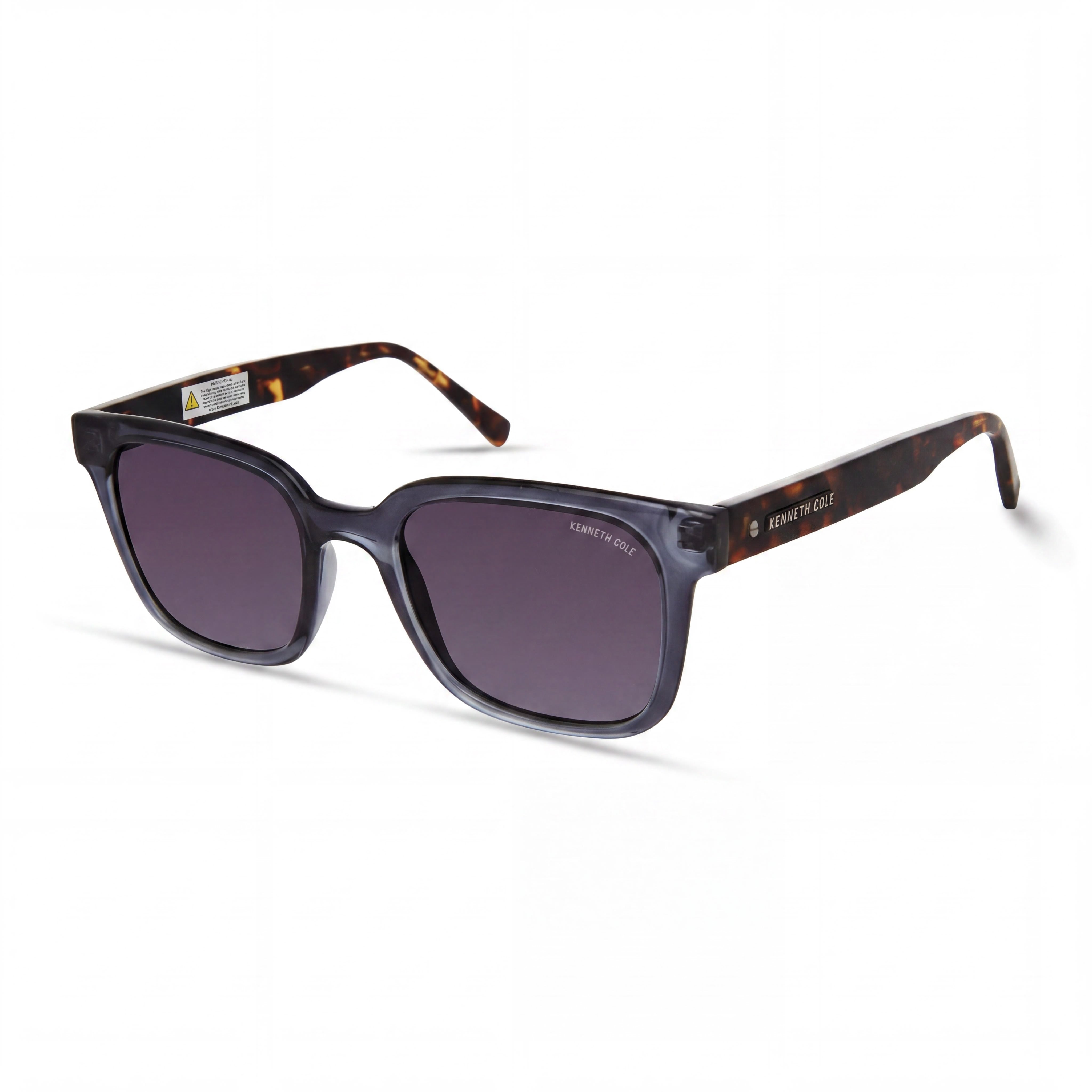 Kenneth Cole New York Kc5190b Women's Shiny Blue Gradient Smoke Plastic Sunglasses, Gradient Smoke Lens, 51mm, Photo 1