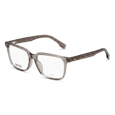 Gafas BOSS para hombre, montura de acetato transparente marrón, lentes de policarbonato marrón, 55 mm