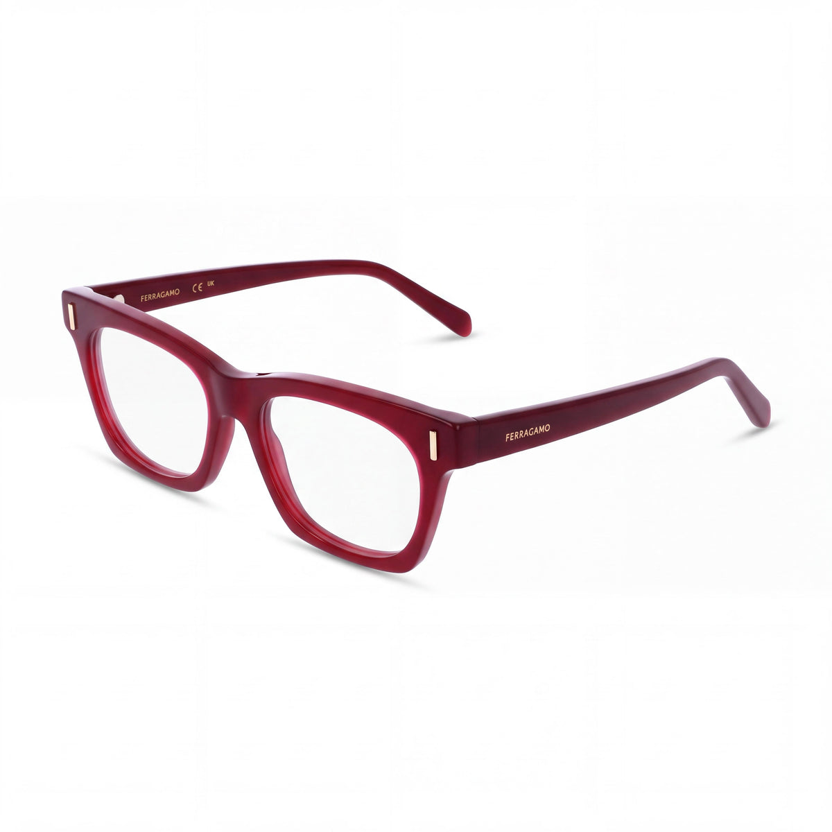 Salvatore Ferragamo Sf3025 Men's Acetate Opaline Wine Non Transparent Lens Frame 51mm Eyeglasses, Photo 1