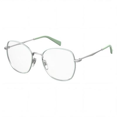 Levi's NOT Women's Prescription Eyeglasses featuring Green Metal Frames and a 52mm Lens Size