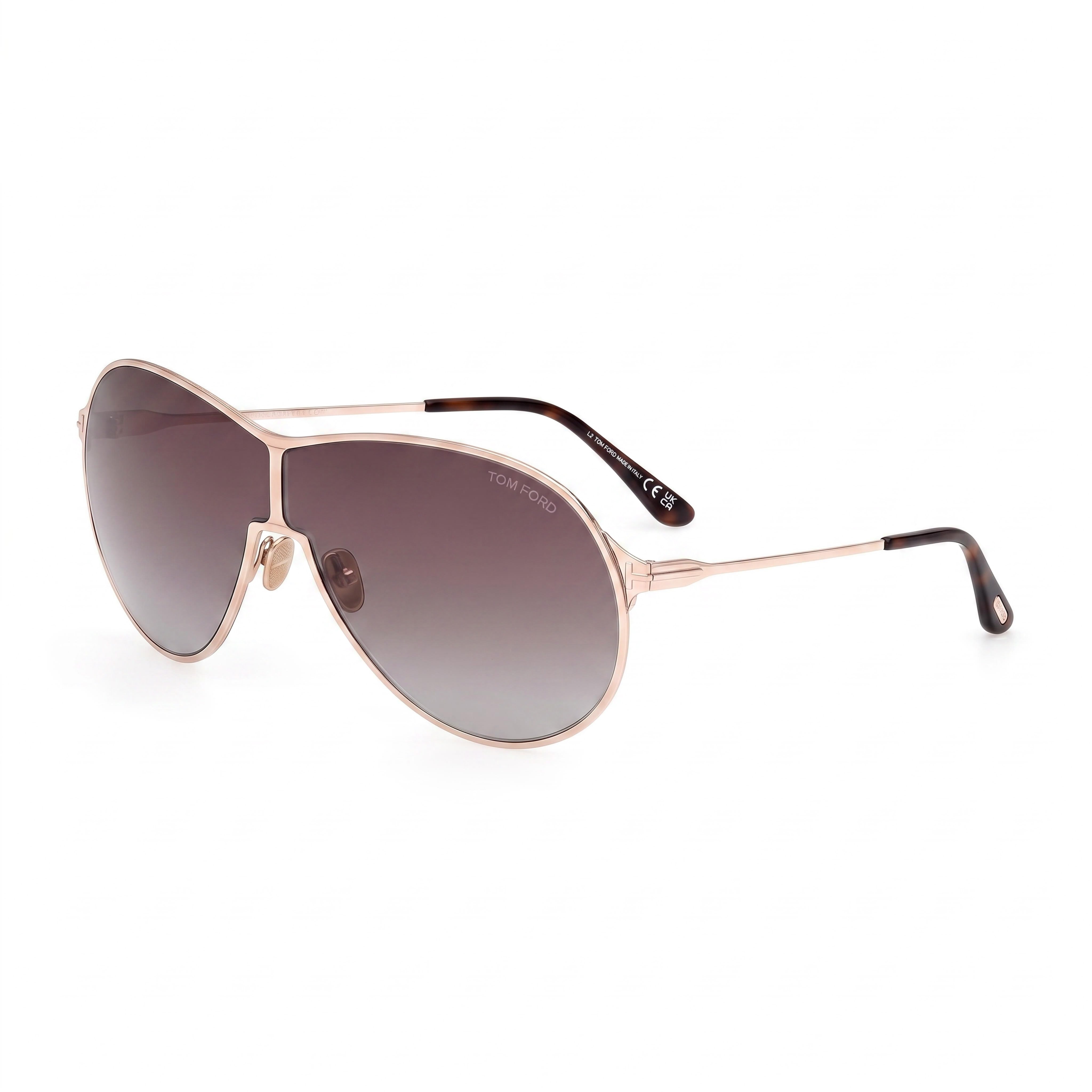 Tom Ford Classic Women's Polarized Sunglasses with Gold Frame, Shiny Rose Gold, 100% UV Protection, Photo 1