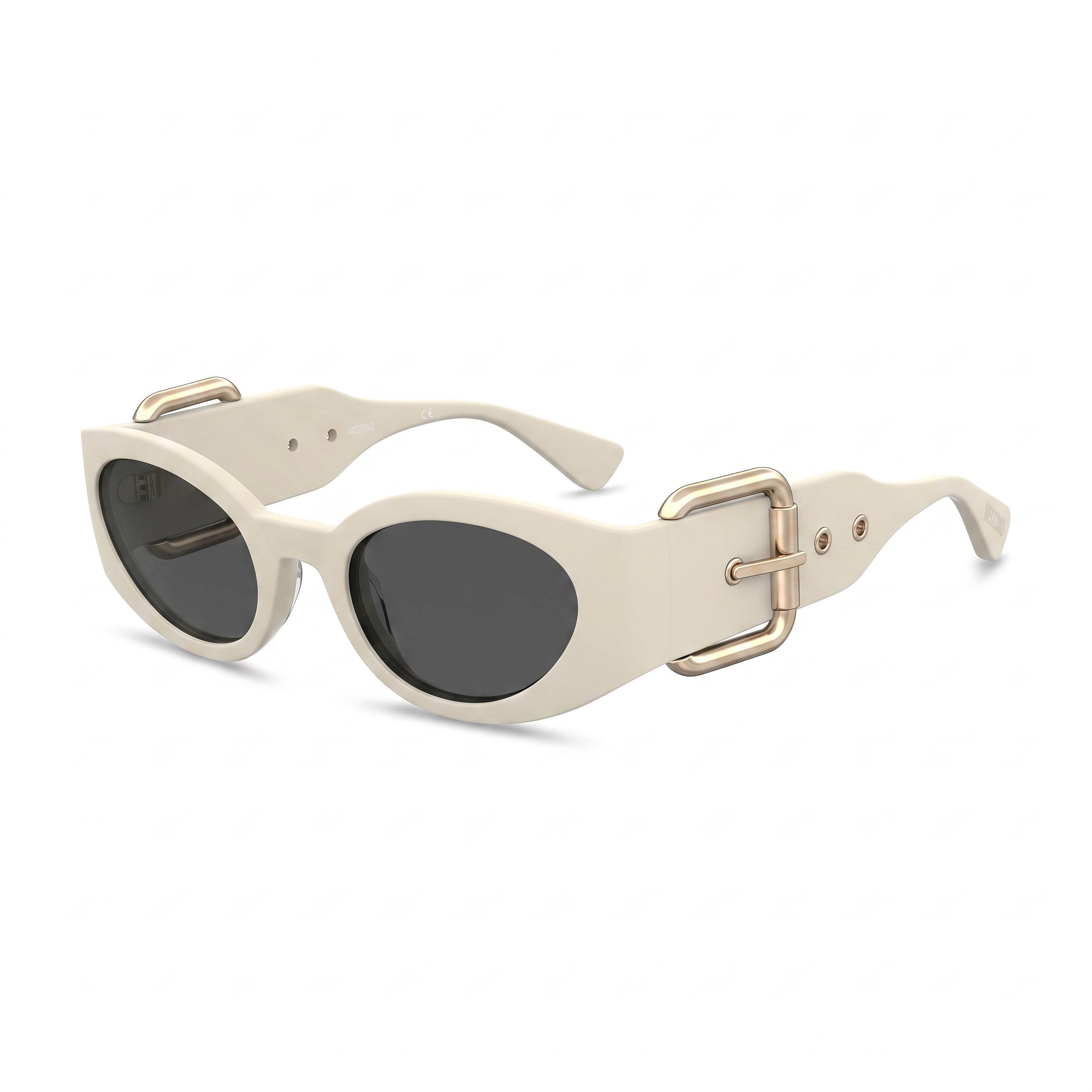 Montura de poliamida inyectada de grilamida color marfil con ribete metálico para mujer de Moschino para lentes graduadas (53-23-135 mm), Photo 1