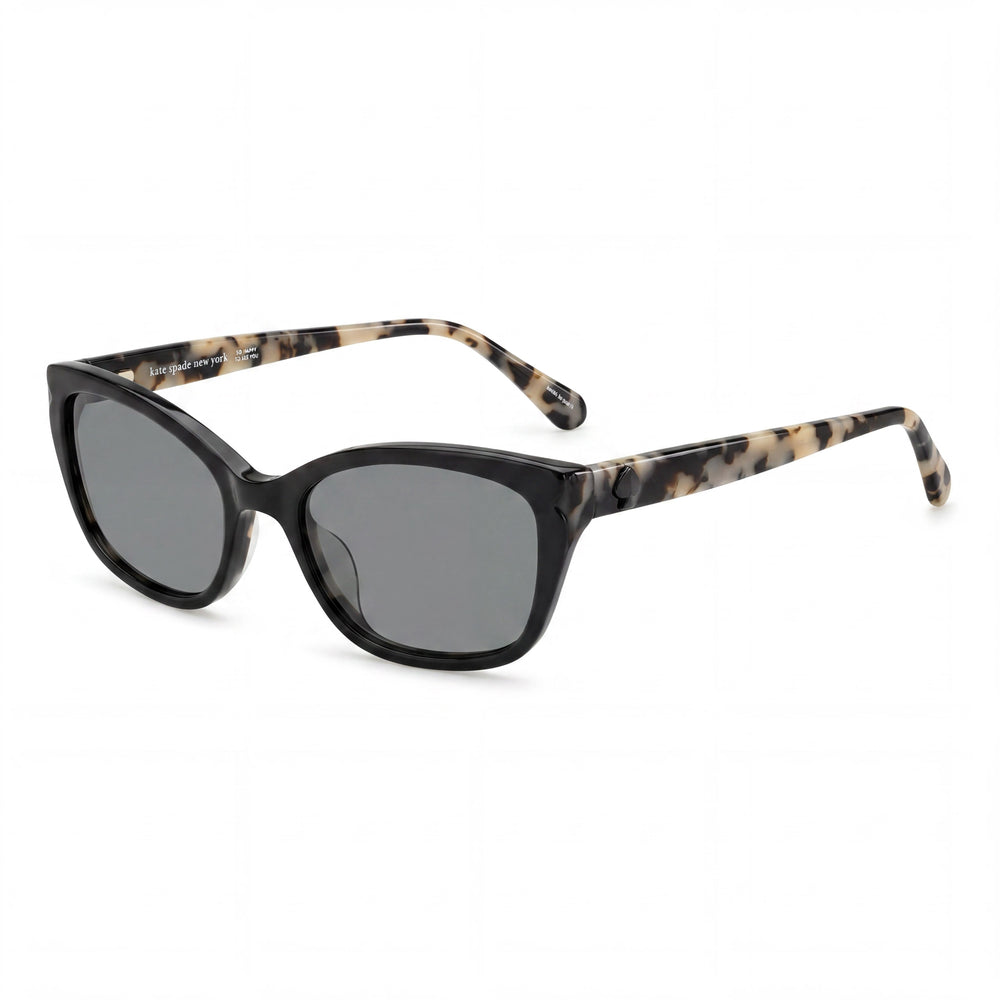 Kate Spade New York Moderno Unisex Negro Blanco Habana Acetato Montura Completa Gafas de Ojo de Gato 51mm