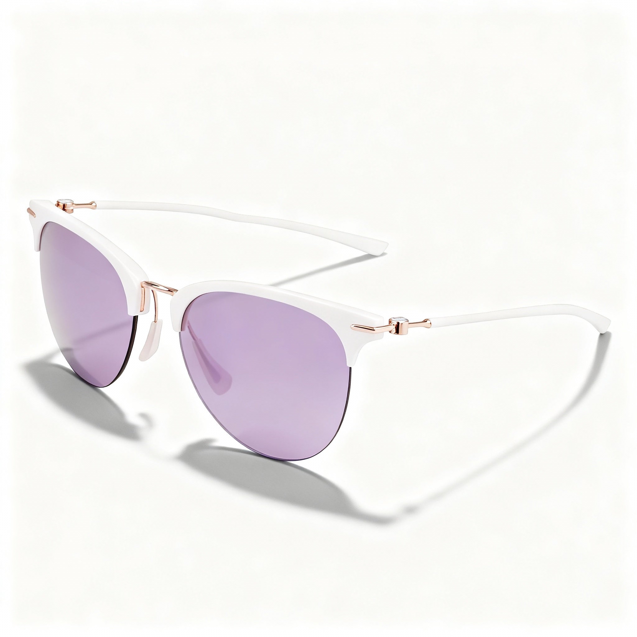 Nike Divot E EV24039 Women's Polarized Summit White / Course Tint Plastic Frame Sunglasses, 54mm