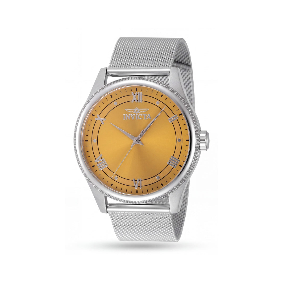 Invicta Celestial 48481 strappy Unisex Quartz 43mm Yellow Dial Stainless Steel Watch, Photo 1