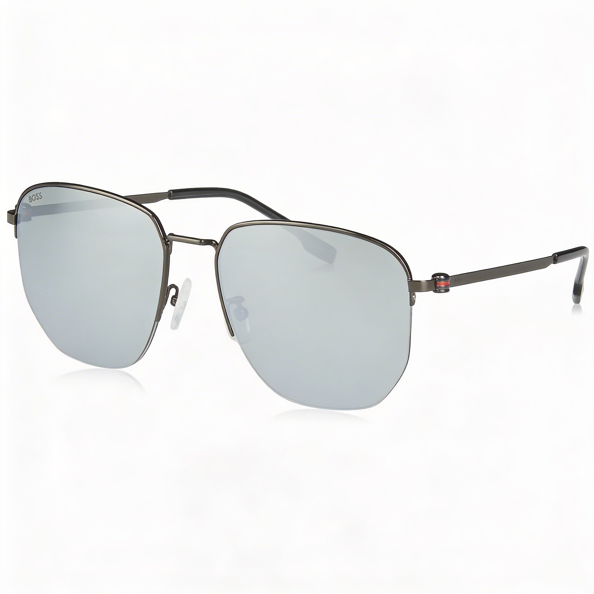 Hugo Boss Men's Boss 1538/F/Sk Acetate Non-Polarized UV Protection Sunglasses, Matte Dark Ruthenium Silver, 57mm, Photo 1