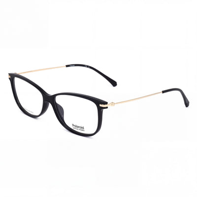 Polaroid PLD D416 Women's Sunglasses featuring a Black Polyamide Inj Frame and Black Lenses, Size 54