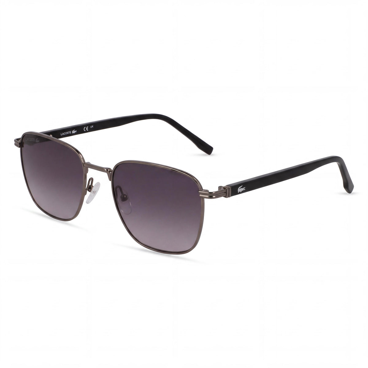Gafas de sol Lacoste L265s N para hombre con montura de metal color gris plomo, lentes grises con protección UV y aptas para graduar, 53 mm, Photo 1