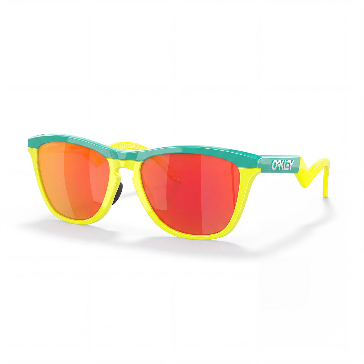 Oakley Oo9289 Unisex Round BiO-Matter Frame Celeste, Tennis Ball Yellow, Prizm Ruby, Prizm Ruby Non-Polarized UV 17mm, Photo 1