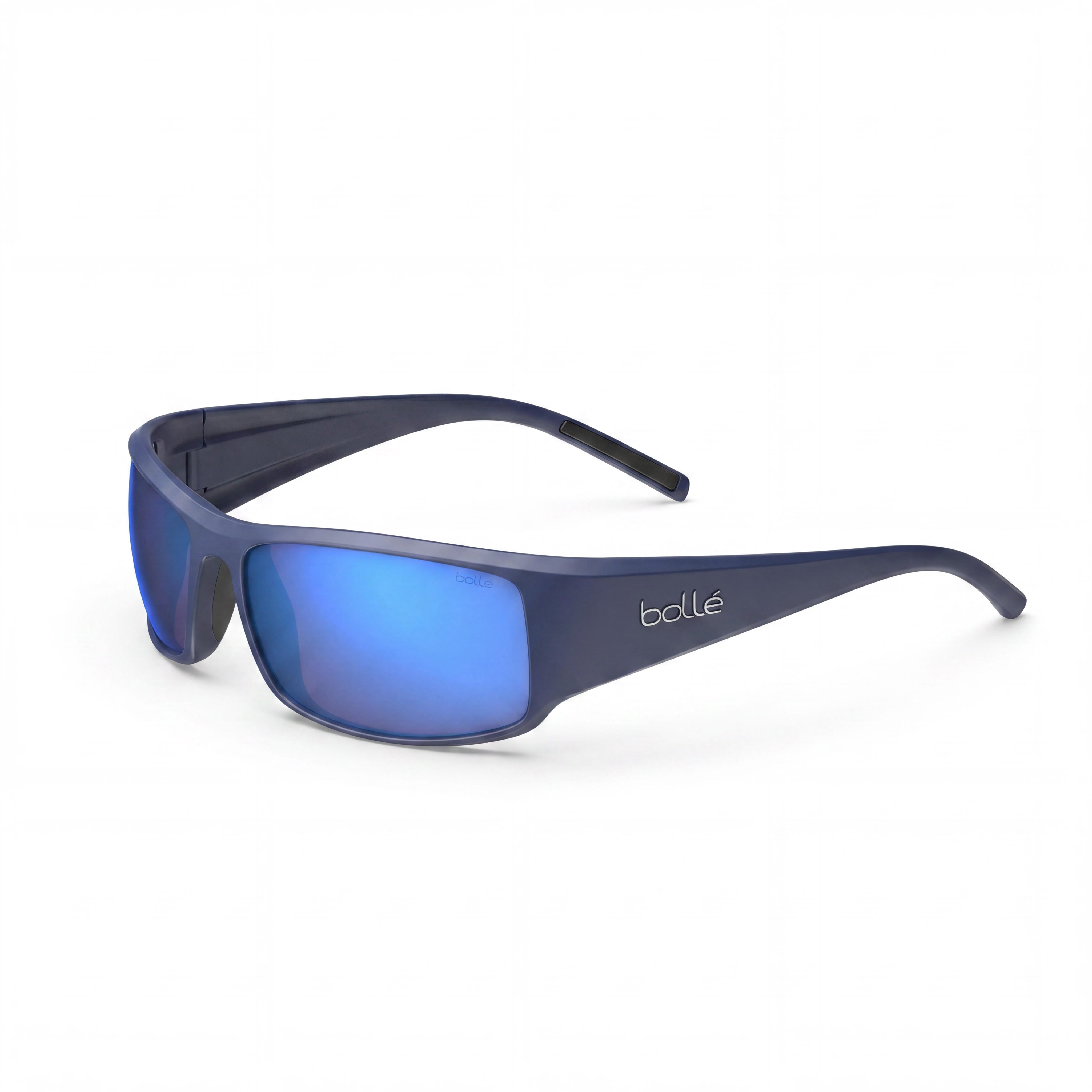 Bollé Casual Unisex Dark Blue Matte Acetate Wrap-around Frame with Polycarbonate UV Lenses 63mm, Photo 1