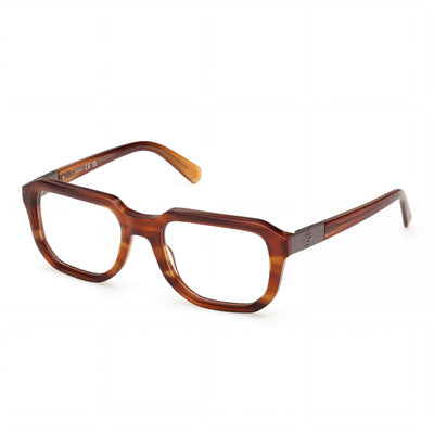 Gafas de sol Guess Gu50332 para hombre, color marrón claro, con montura de plástico y lentes de policarbonato, 52 mm