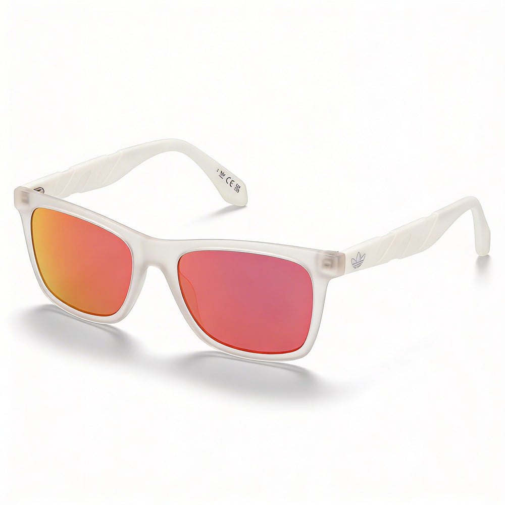 Gafas de sol adidas para hombre con protección UV 100 %, montura de plástico TR90 con degradado de cristal, lentes violeta espejadas degradadas, 53 mm