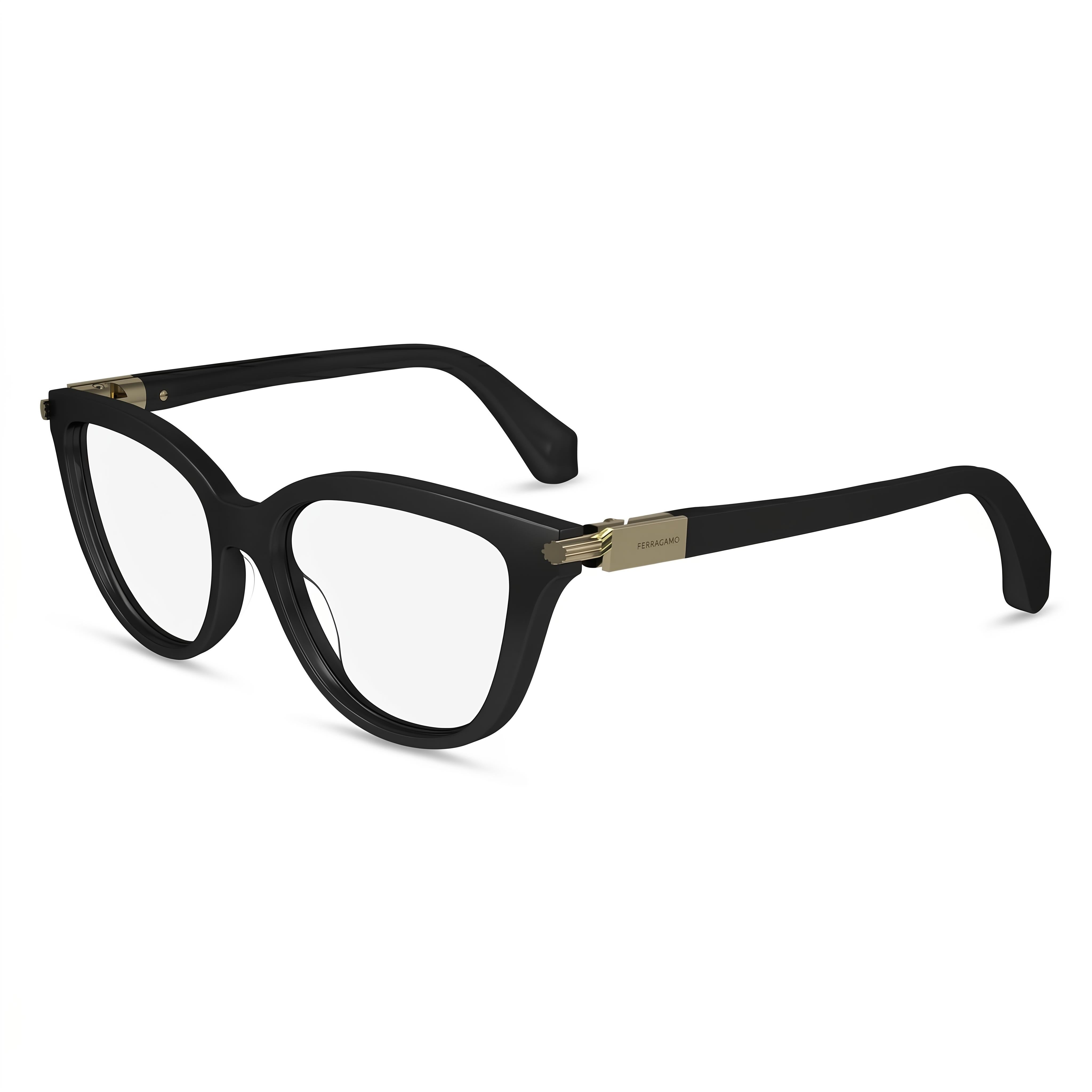 Gafas de plástico negro para hombre Salvatore Ferragamo Modernas 52 mm, Photo 1