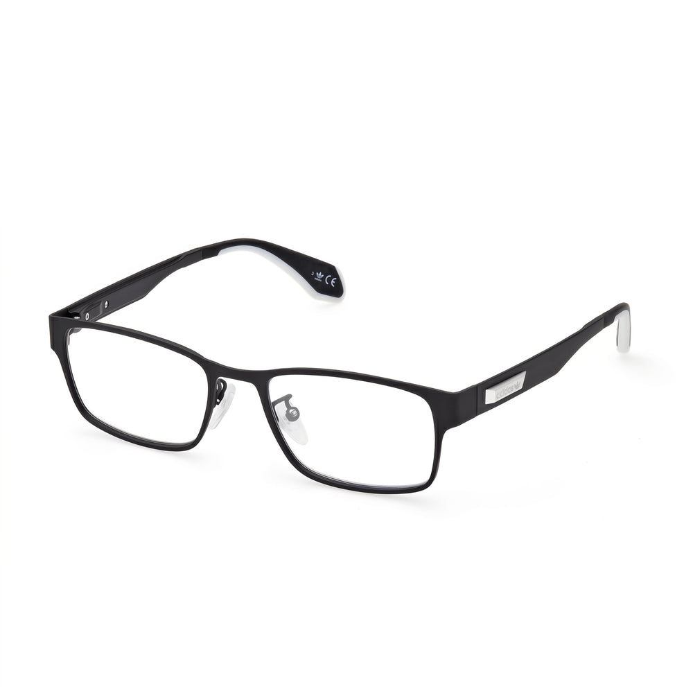 Gafas rectangulares de hombre Adidas Originals OR5049 con montura metálica en negro mate y lentes de demostración 52-18-145