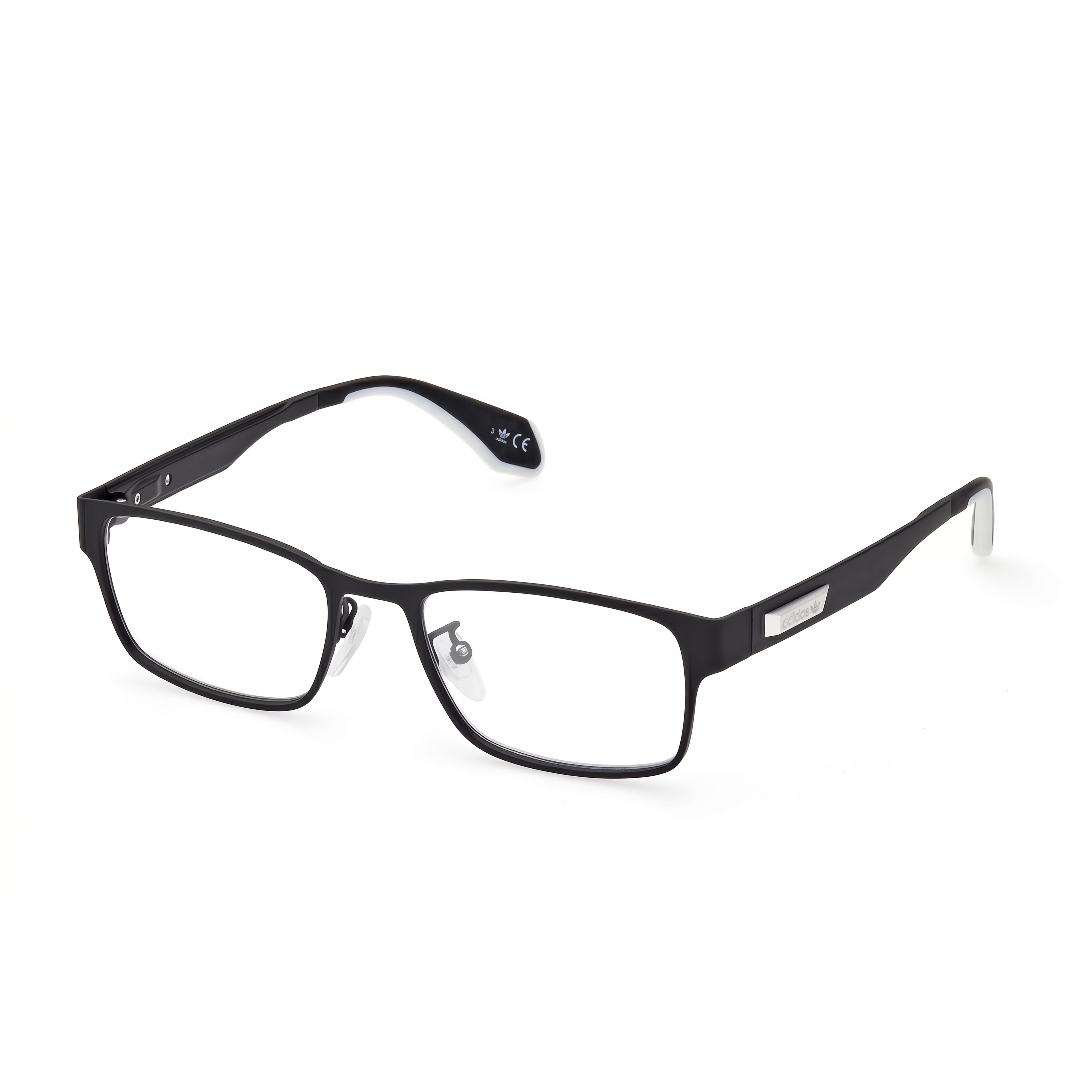 Adidas Originals OR5049 Men's Rectangle Eyeglasses with Matte Black Metal Frame and Demo Lenses 52-18-145, Photo 1