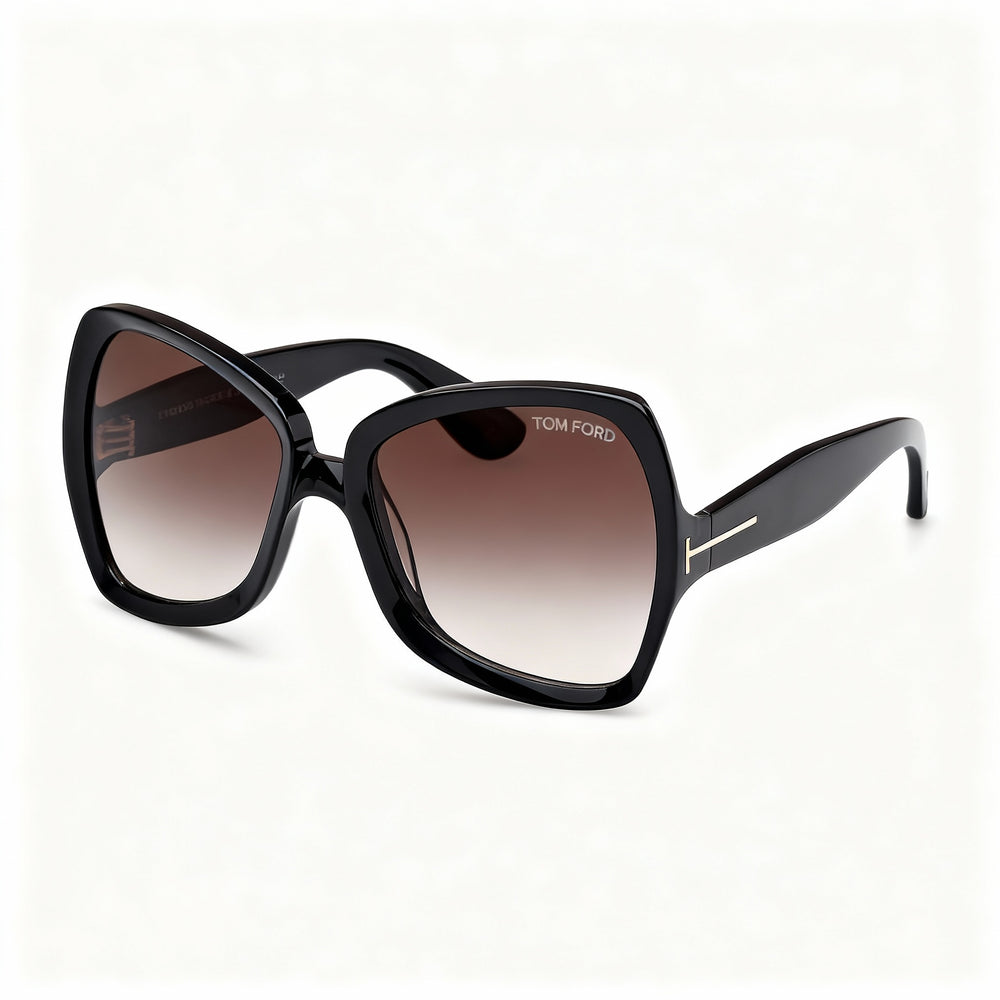 Tom Ford Jerry Men's Butterfly Acetate Sunglasses, Dark Havana Gradient Brown, Gradient Smoke Lenses, 18mm