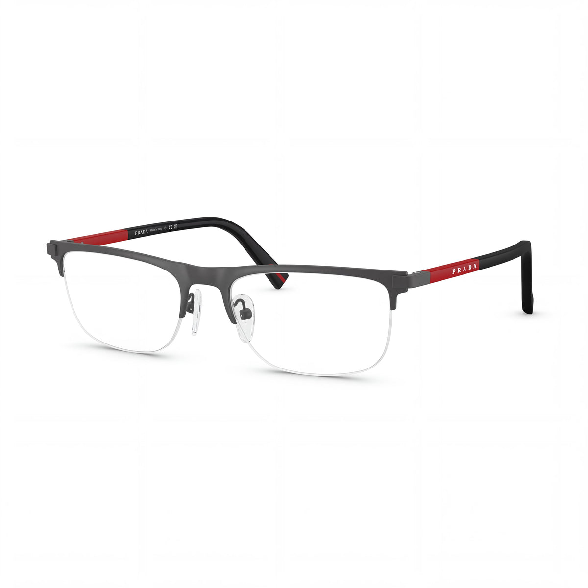 Prada Classic Style Unisex Eyewear with Metal Frame, Grey, Photo 1