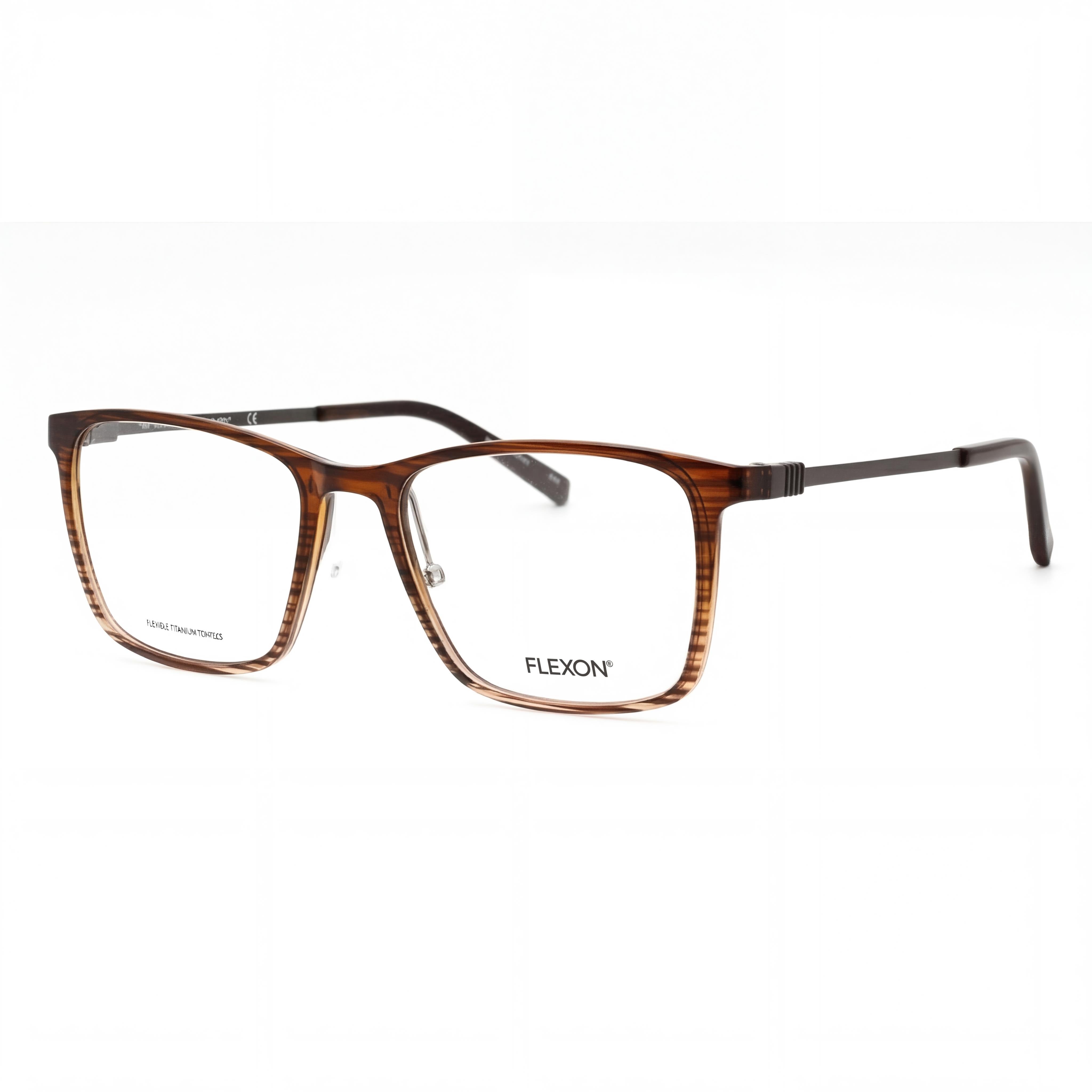 Flexon Ep8011 Unisex Eyewear with Acetate Frame, Brown Grey Frame & Lens Color, 53mm, Photo 1