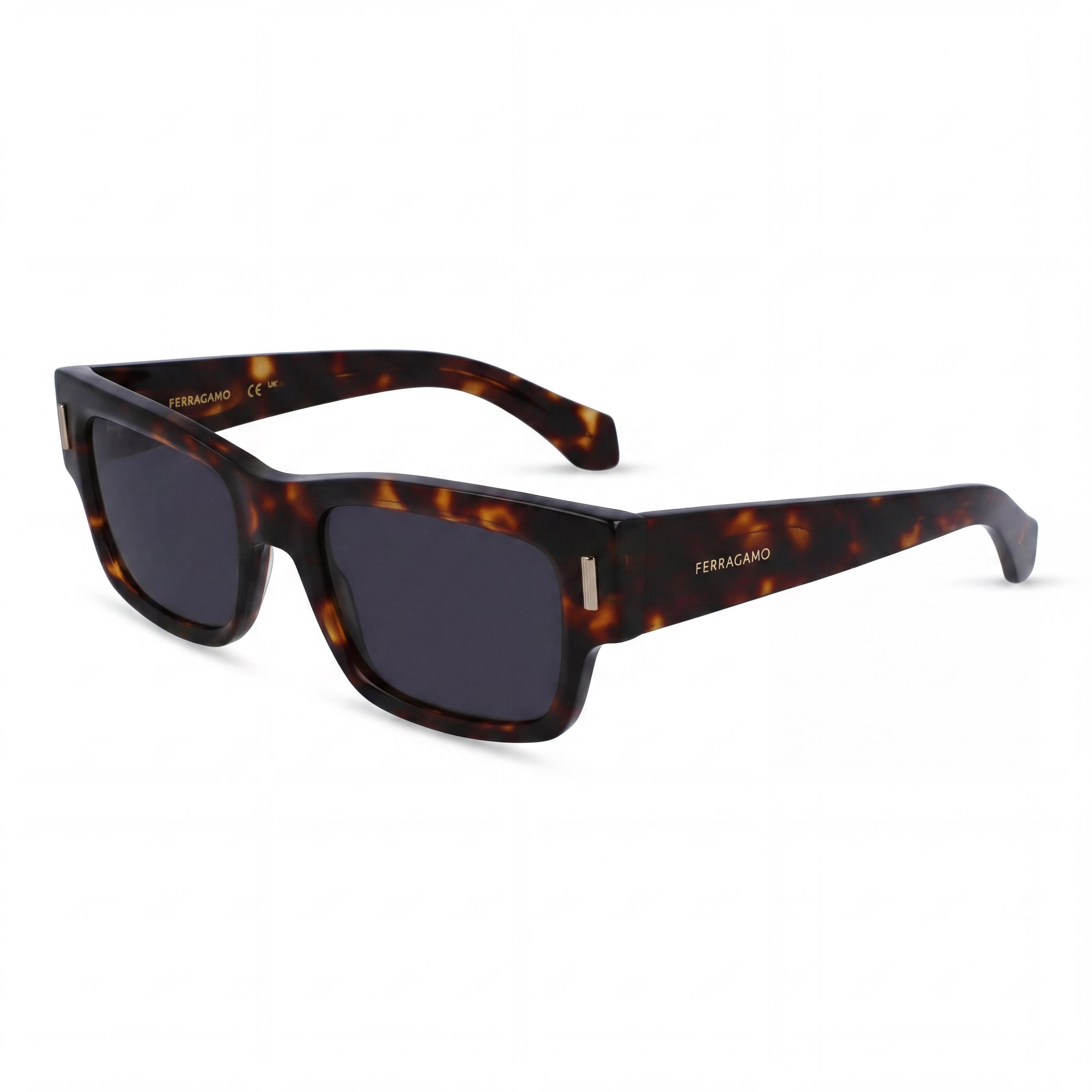 Salvatore Ferragamo Sf2011s Men's Dark Tortoise Plastic Frame UV Protection Sunglasses, 53mm Lens Width, Photo 1
