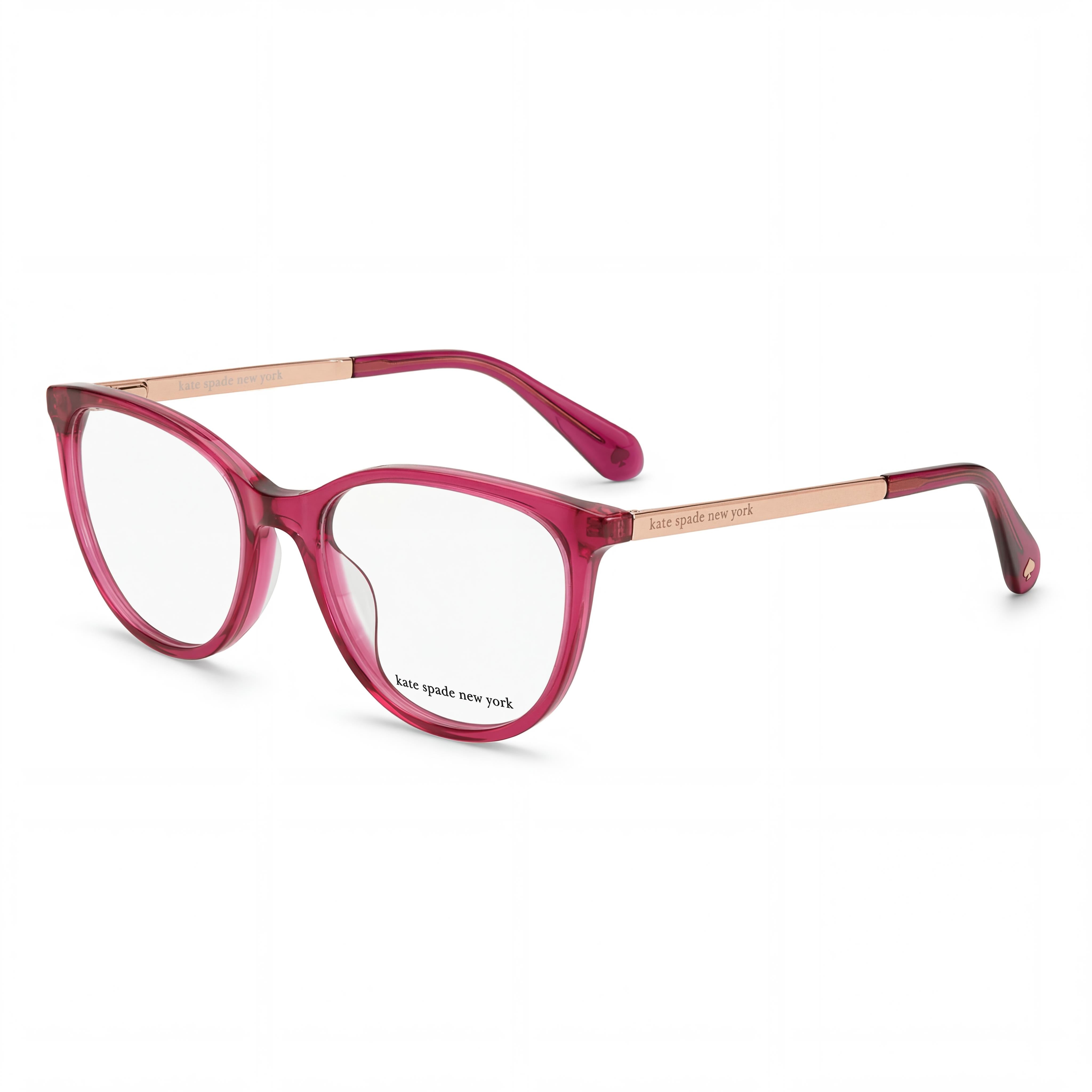 kate spade new york Kimberlee Women's Eyeglasses, Full Rim Square Plastic Frame, Cherry Gold-Logo 52-17, Photo 1
